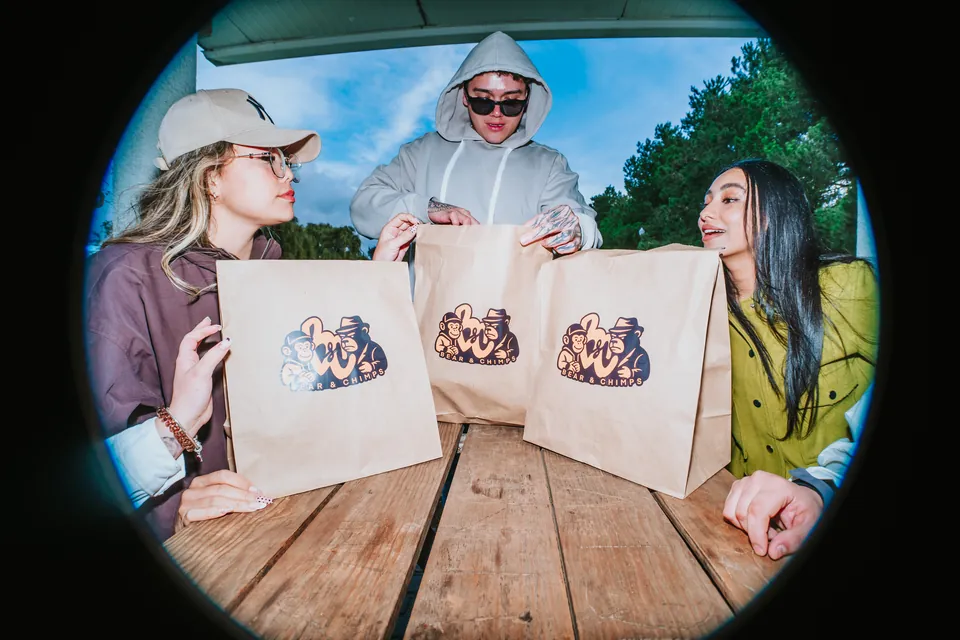 Picnic con tres bolsas de Bear&Chimps