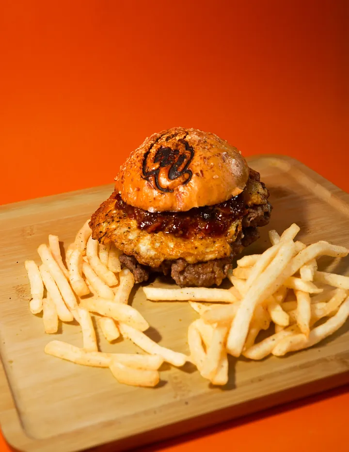 Double Bear con doble carne y papas